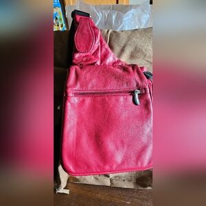 Travelon Red Leather Crossbody